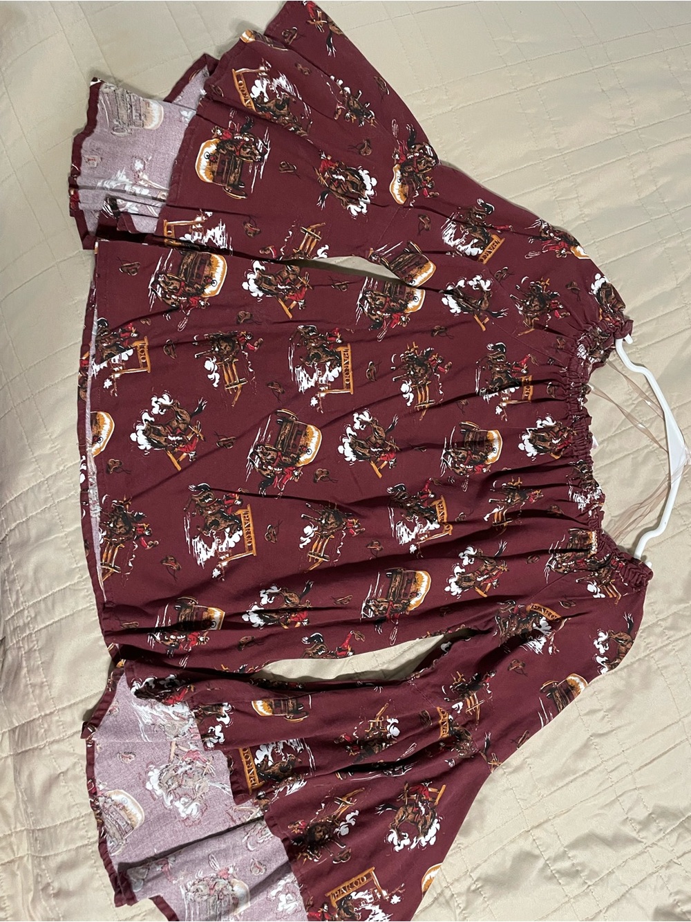 Panhandle Burgundy Printed Women's Blouse
